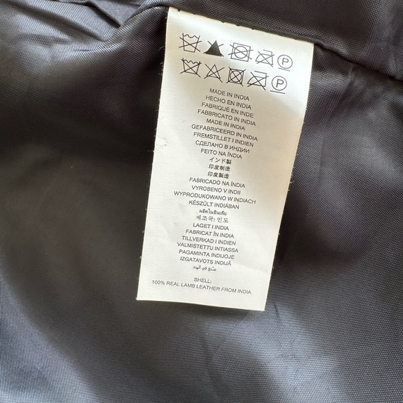 Michael Kors Genuine Leather Black Jacket XS - Picture 5 of 7